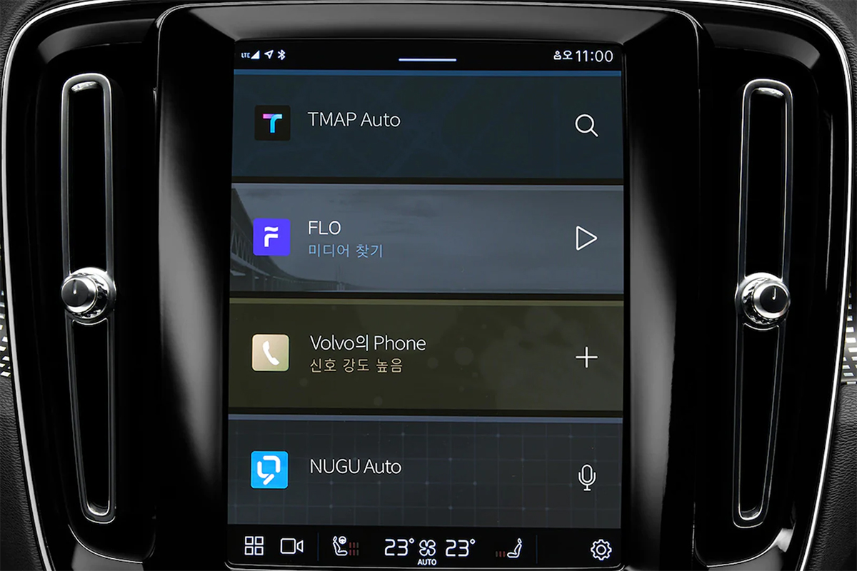 2024 볼보 C40 리차지 TMAP 인포테인먼트